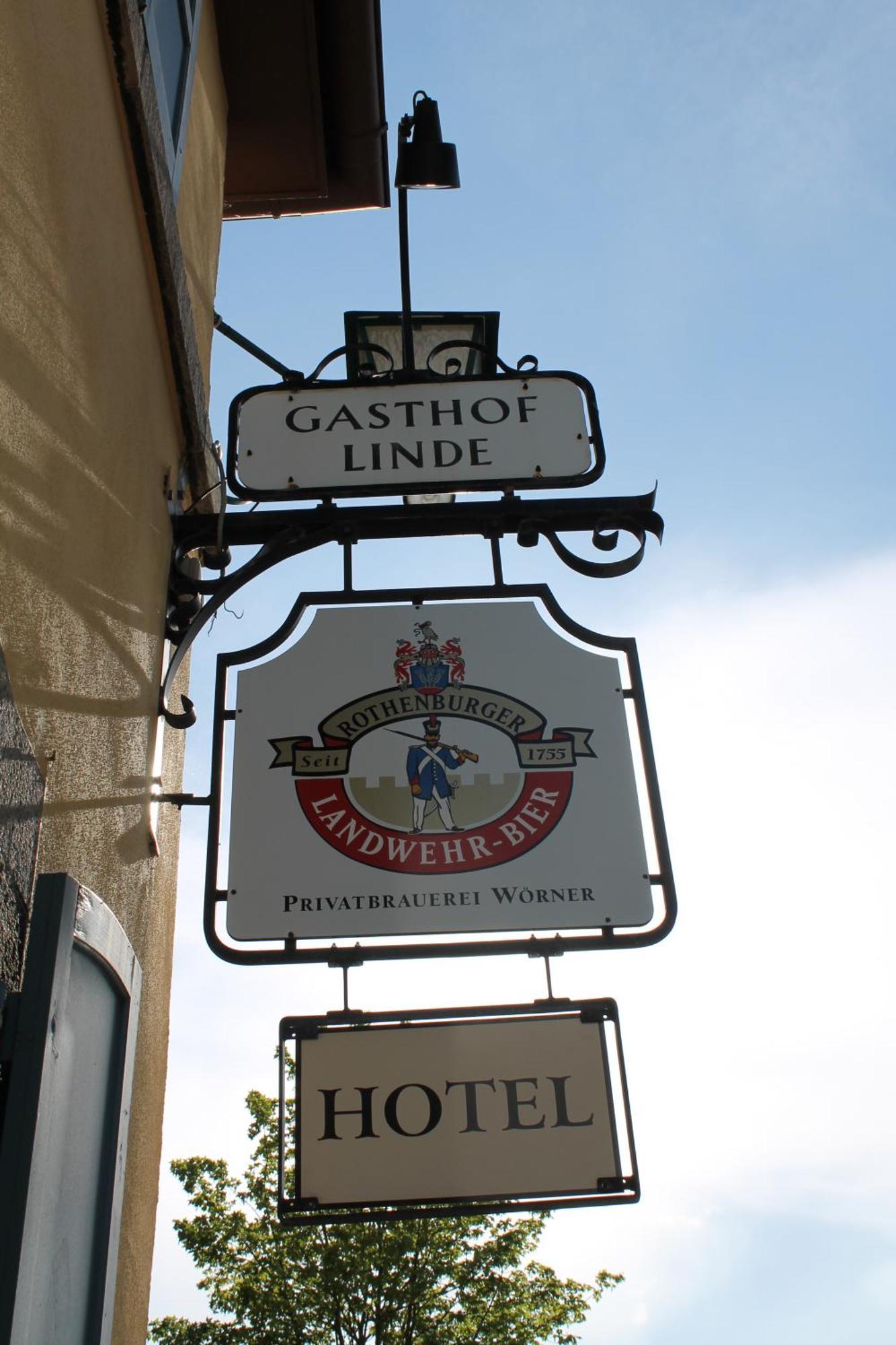 Hotel Gasthof Zur Linde Rothenburg ob der Tauber Exterior foto